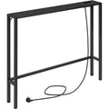 Soluzione funzionale console e tavoli da divano in legno nero
