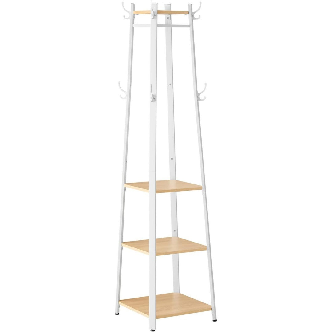 Design versatile appendiabiti in metallo salvaspazio bianco