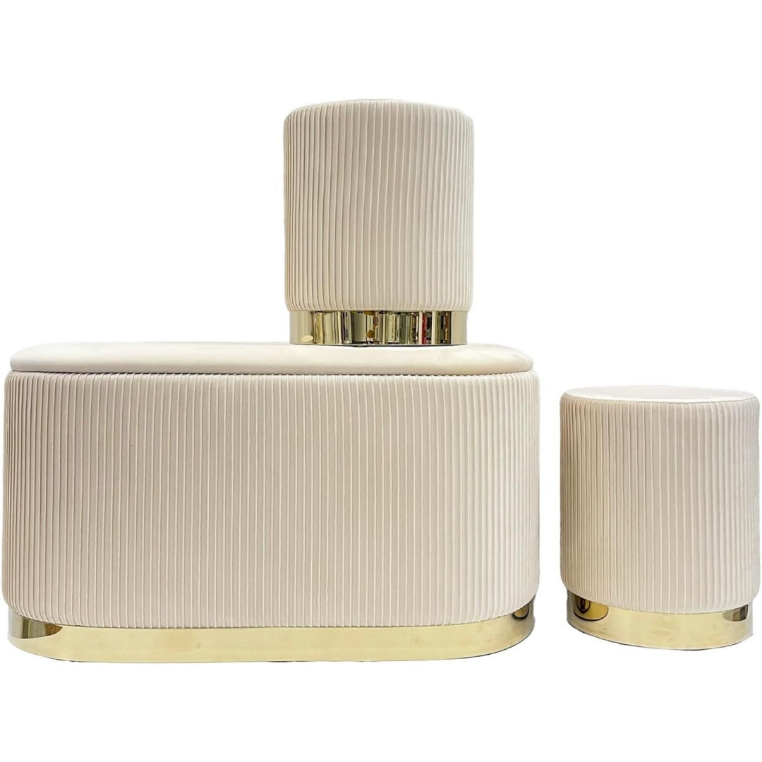 Design versatile panche contenitore con contenitore beige